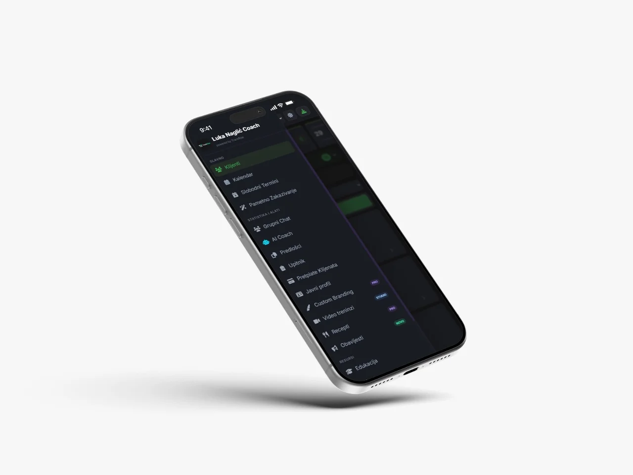 TrackRise na mobitelu: klijenti, planovi, termini i poruke